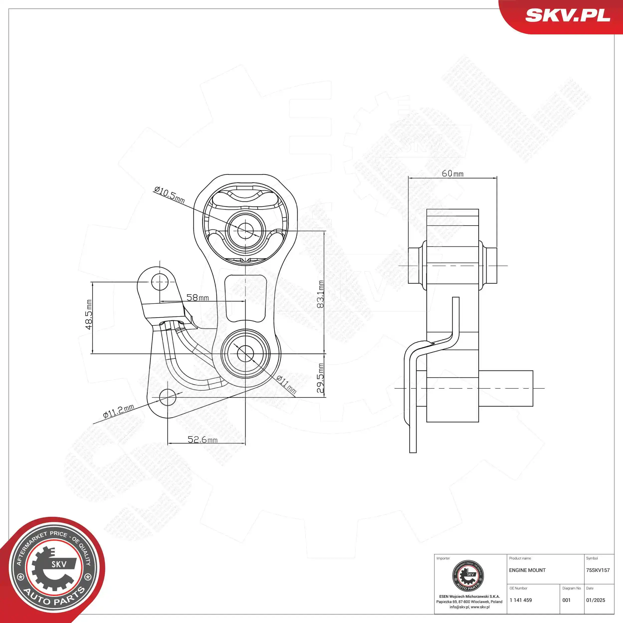 Mounting, engine